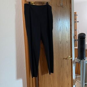 Talbots Classic Side Zip Straight Leg Pants Stretchy Flat Front Sleek Minimalist